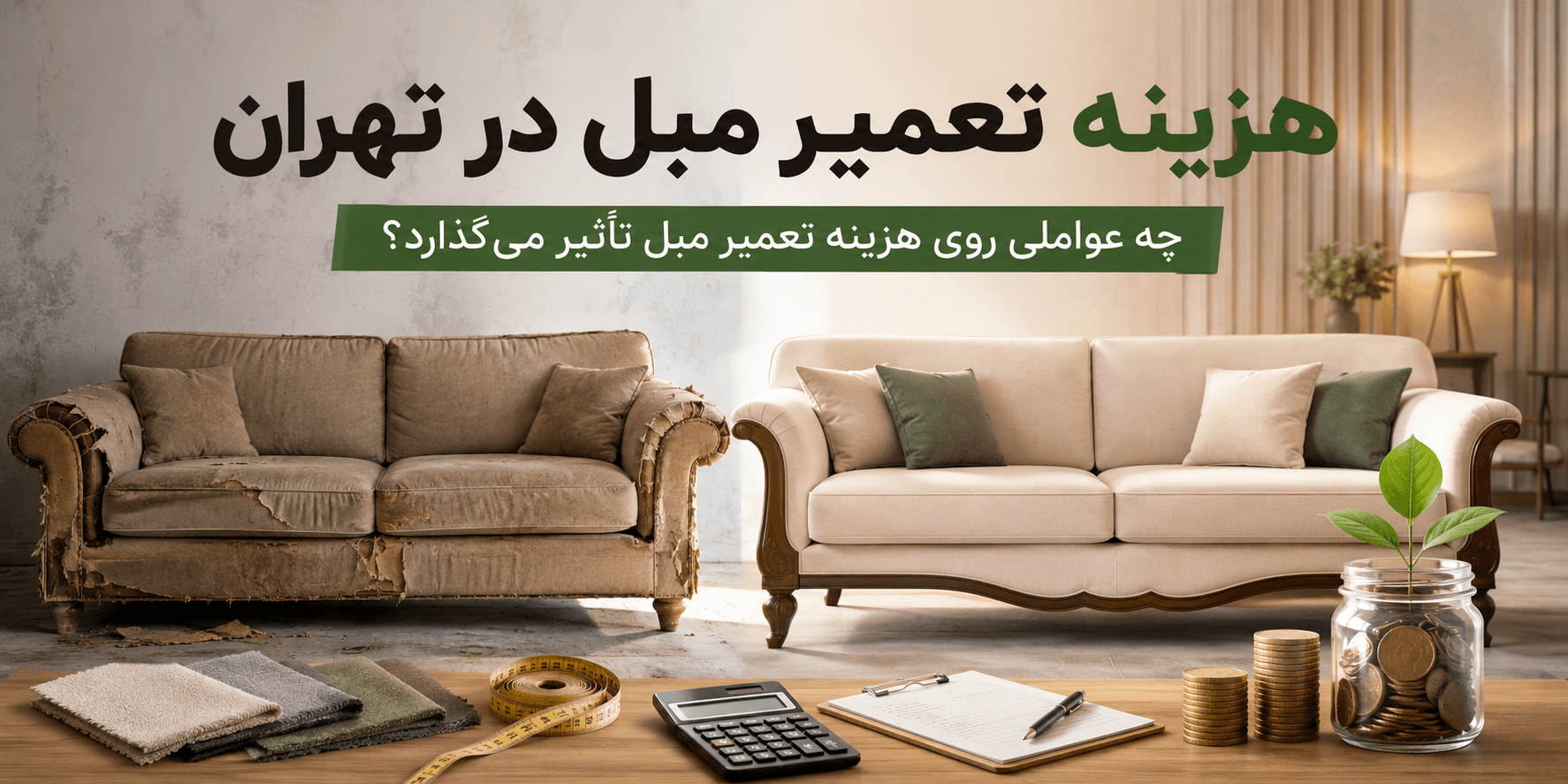 هزینه تعمیر مبل در تهران