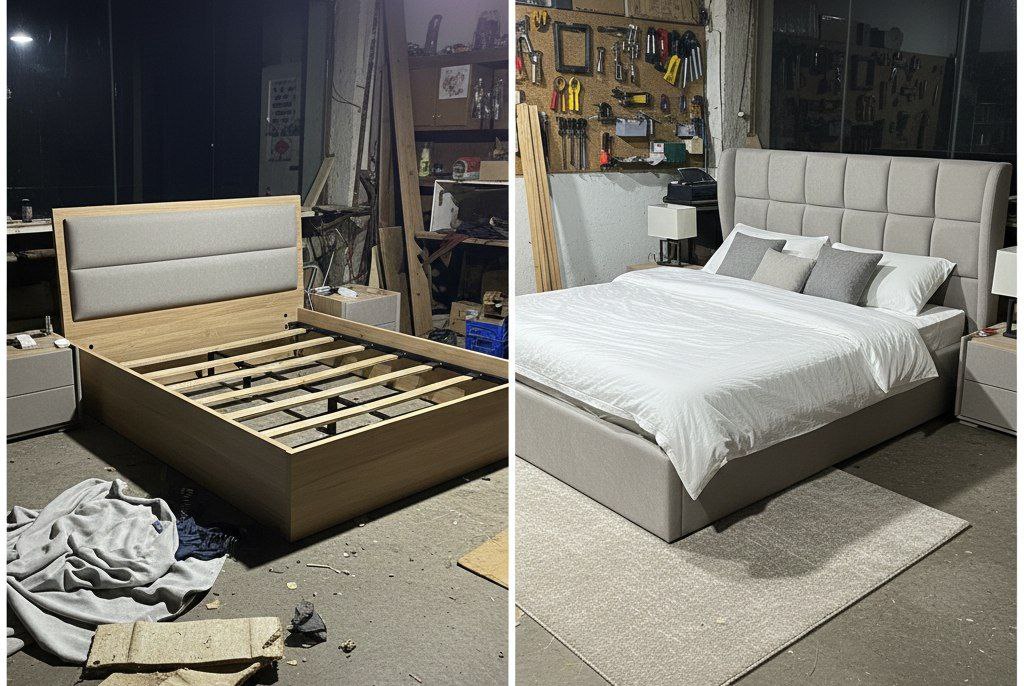 قبل و بعد ساخت سرویس خواب مدرن