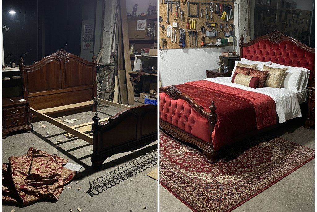 قبل و بعد ساخت سرویس خواب کلاسیک